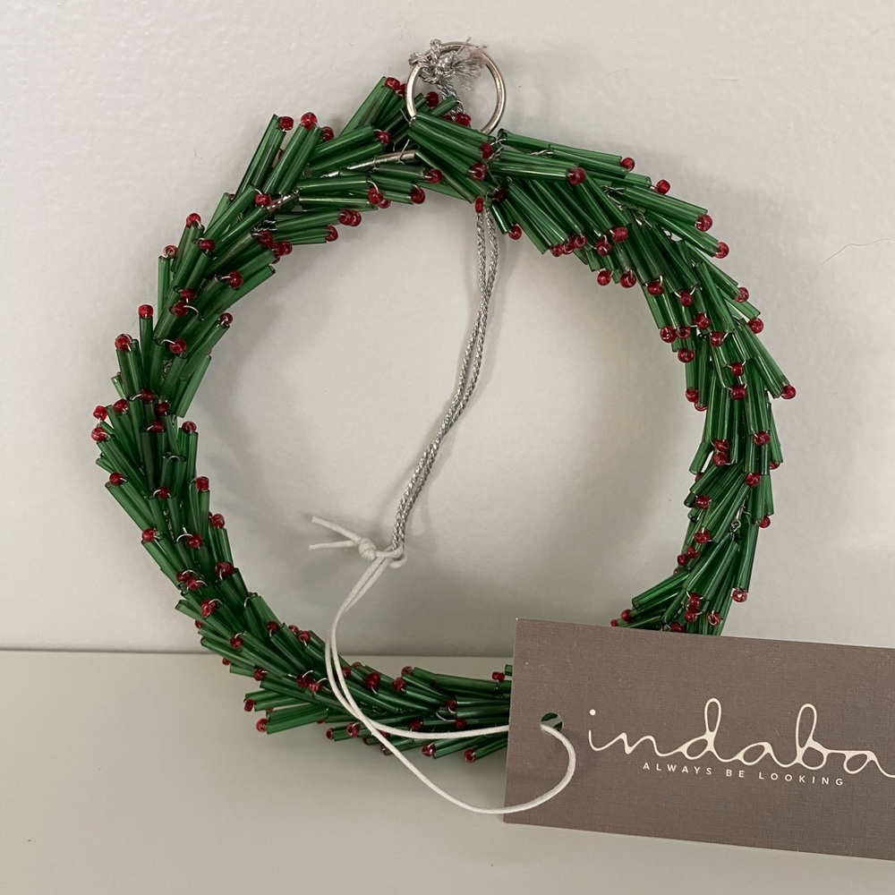 ⭐️2 for $10 Indaba beaded Christmas wreath